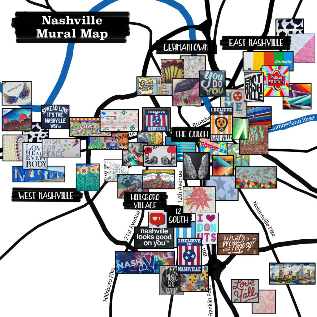 Nashville Mural Map